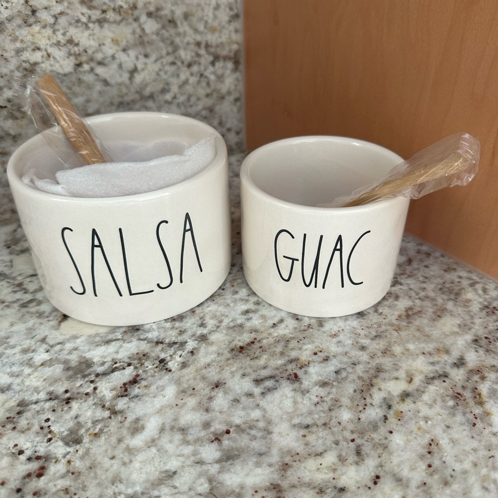 Rae Dunn White Salsa and Guac Bowls